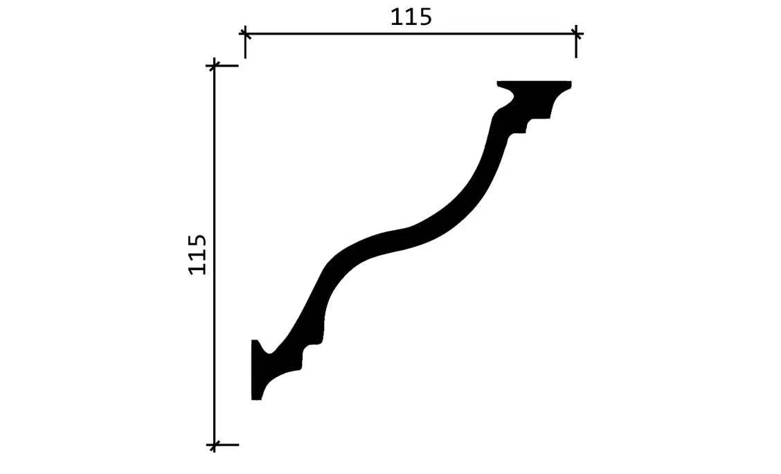Отделка стен и потолка Карниз Decor-Dizayn DD504 115х115х2000 мм