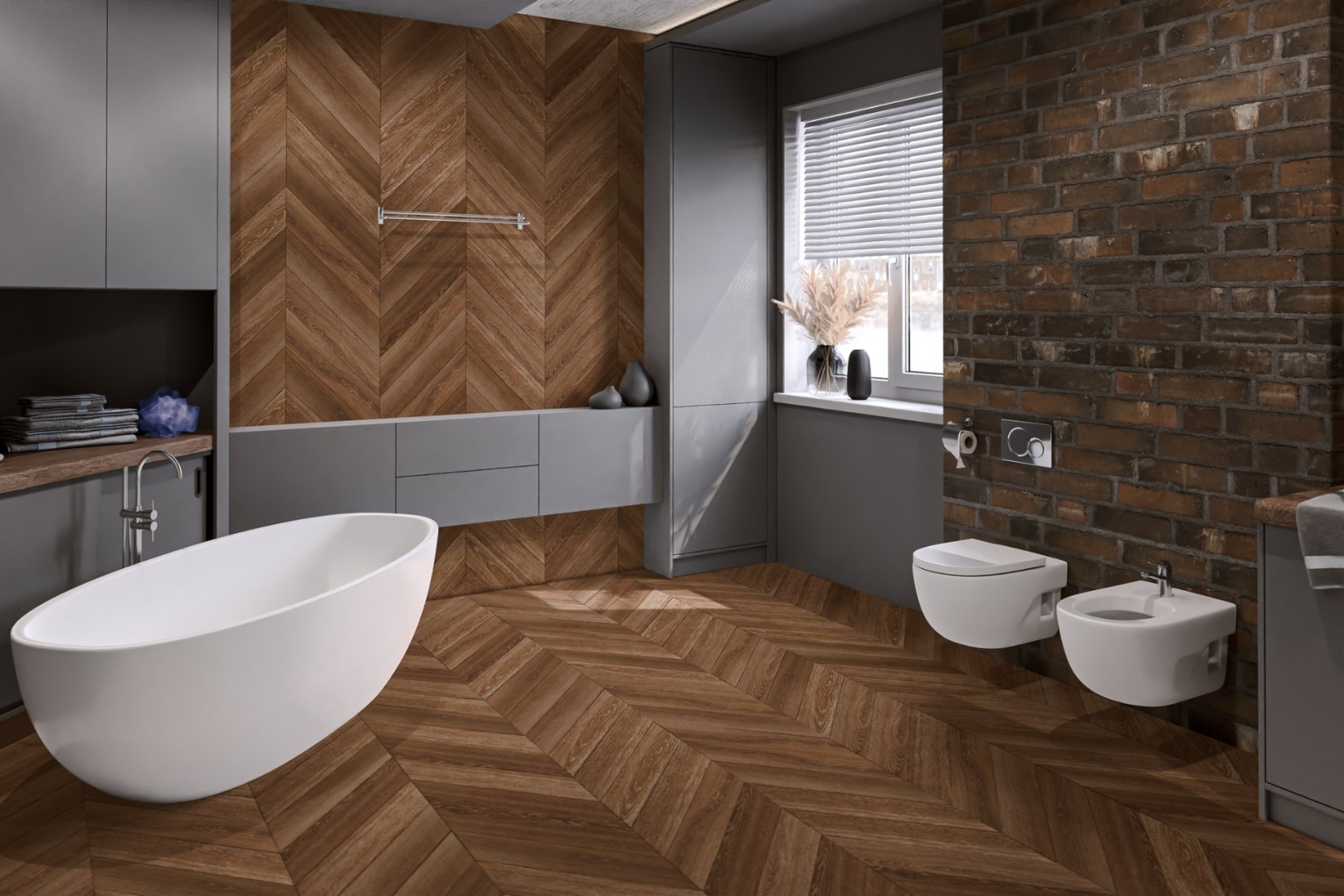 SPC-ламинат Кварцевый SPC ламинат DAMY FLOOR CHEVRON DF07-Ch Шайо