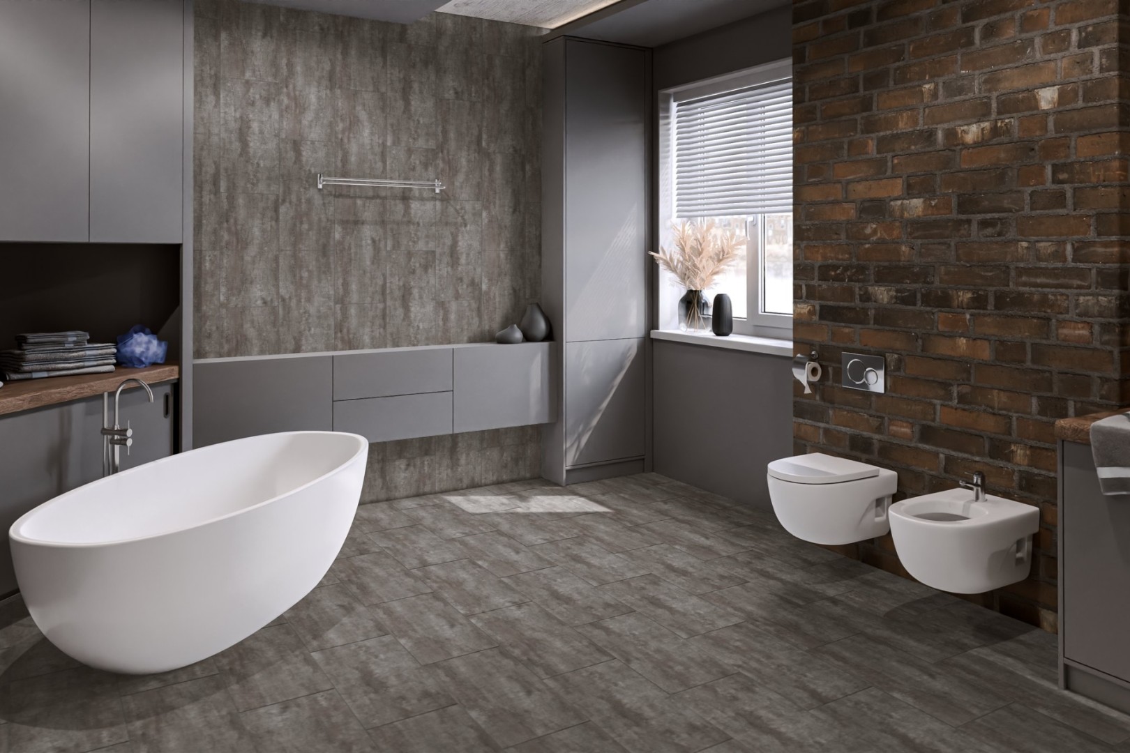 SPC Ламинат Кварцевая SPC плитка DAMY FLOOR ASCENT STRONG 1204-3-ST Арарат