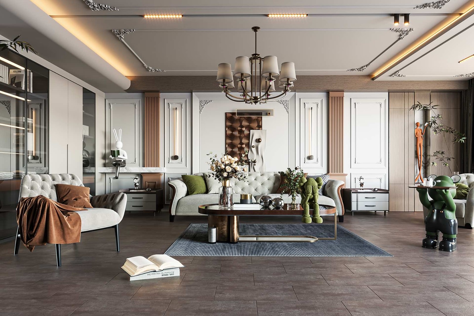 SPC Ламинат Кварцевая SPC плитка DAMY FLOOR ASCENT STRONG 1204-3-ST Арарат