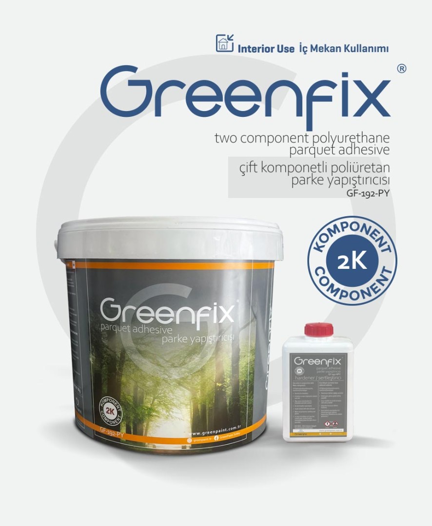 Сопутствующие товары Двухкомпонентный полиуретановый паркетный клей Greenfix, 9+1кг