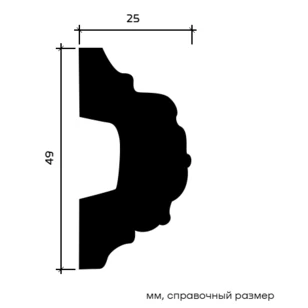 Молдинг Европласт 1.51.348 гибкий 25х49х2000 мм
