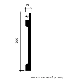 Молдинг Европласт 1.51.606 жёсткий 19х200х2000 мм