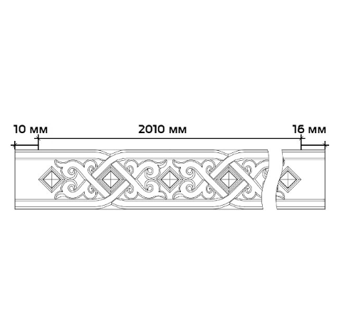 Отделка стен и потолка Молдинг Европласт 1.51.504 жёсткий 16х51х2040 мм