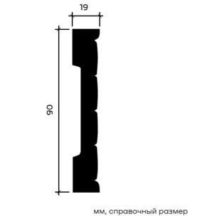 Молдинг Европласт 1.51.316 жёсткий 19х90х2000 мм