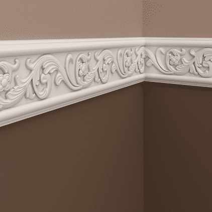 Отделка стен и потолка Молдинг Европласт 1.51.325 жёсткий 15х125х2000 мм