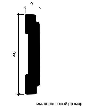 Отделка стен и потолка Молдинг Европласт 1.51.338 гибкий 9х40х2000 мм