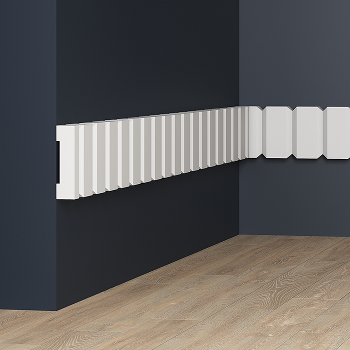 Отделка стен и потолка Молдинг Европласт 1.51.819 жёсткий 25х100х2007 мм