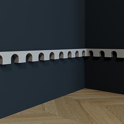 Отделка стен и потолка Молдинг Европласт 1.51.805 жёсткий 30х50х2000 мм