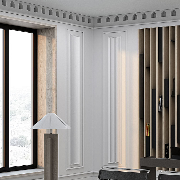 Отделка стен и потолка Молдинг Европласт 1.51.805 жёсткий 30х50х2000 мм