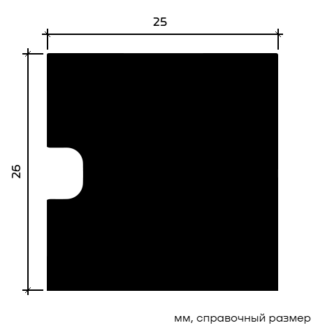 Отделка стен и потолка Молдинг Европласт 1.51.803 жёсткий 25х26х2000 мм