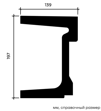 Отделка стен и потолка Молдинг Европласт 1.51.602 жёсткий 139х197х2000 мм