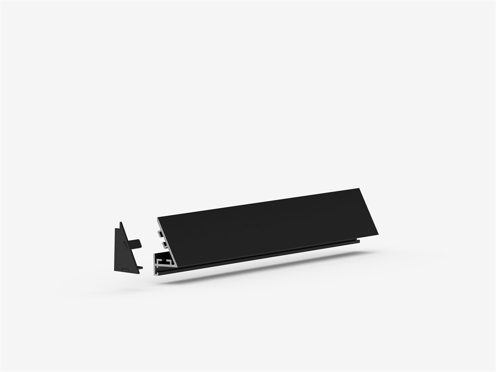 Отделка стен и потолка Комплект заглушек (левая + правая) для микроплинтуса Laconistiq Light черный анод. 25х16мм