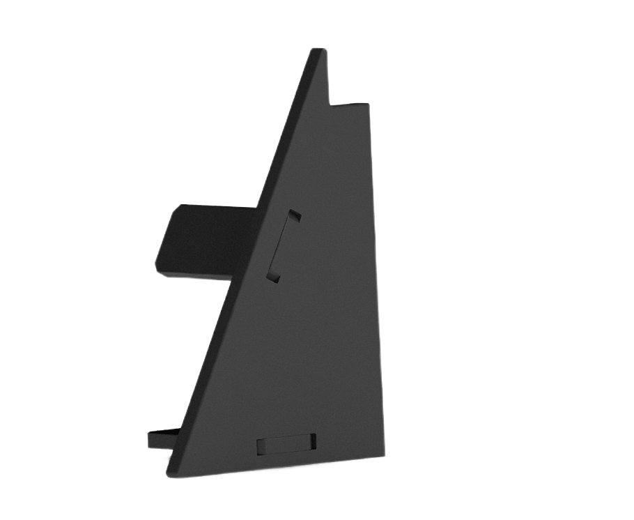 Отделка стен и потолка Комплект заглушек (левая + правая) для микроплинтуса Laconistiq Light черный анод. 25х16мм