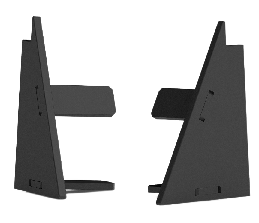 Отделка стен и потолка Комплект заглушек (левая + правая) для микроплинтуса Laconistiq Light черный анод. 25х16мм