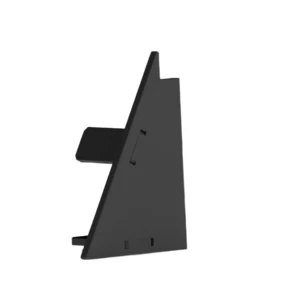 Комплект заглушек (левая + правая) для микроплинтуса Laconistiq Light черный анод. 25х16мм