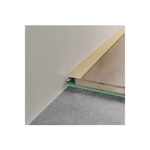 Микроплинтус LACONISTIQ micro 15 classic Золото анодированное (15х5х2450мм) 7 зажимов в комплекте