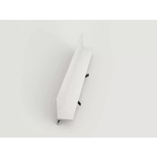 Микроплинтус LACONISTIQ Micro-L угловой Белый муар RAL9016  (25,8х16,2х5х2450мм) 7 зажимов в комплекте