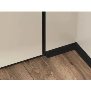 Микроплинтус LACONISTIQ Micro-L угловой Чёрный анодированный (25,8х16,2х5х2450мм) 7 зажимов в комплекте