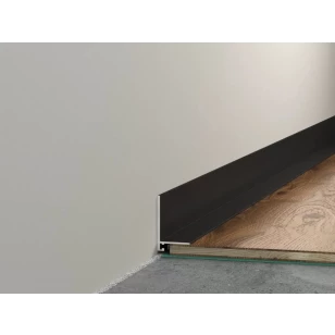 Микроплинтус LACONISTIQ Micro-L угловой Чёрный МАТОВЫЙ RAL9005 (25,8х16,2х5х2450мм) 7 зажимов в комплекте