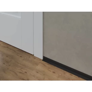 Микроплинтус LACONISTIQ Micro-L угловой Чёрный МАТОВЫЙ RAL9005 (25,8х16,2х5х2450мм) 7 зажимов в комплекте