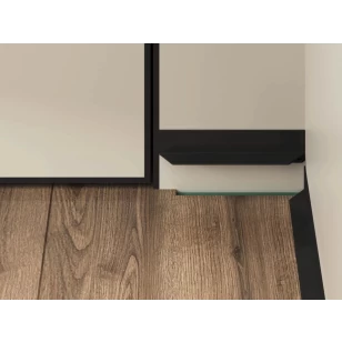 Микроплинтус LACONISTIQ L MAX угловой Черный анод. (35,6х16,2х4,9х2450мм) 7 зажимов в компл.