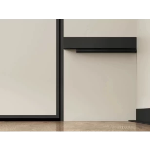 Микроплинтус LACONISTIQ L MAX угловой Черный матовый RAL9005 (35,6х16,2х4,9х2450мм) 7 зажимов в компл.