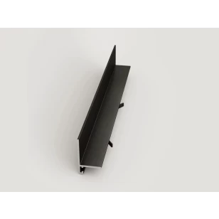 Микроплинтус LACONISTIQ L MAX угловой Черный матовый RAL9005 (35,6х16,2х4,9х2450мм) 7 зажимов в компл.