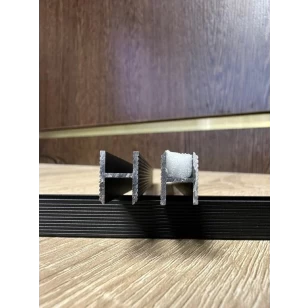 Теневая рейка LACONISTIQ DUAL, под панели и керамог. Чёрная анодированная