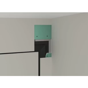 Теневая рейка micro 1М (скрытый наличник) Laconistiq Черный МУАР RAL9005 (краска только на лиц. части)