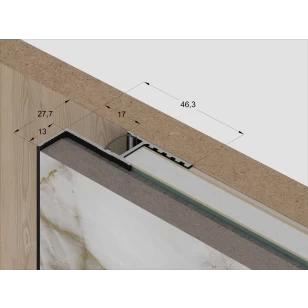 Теневая рейка LACONISTIQ Multilevel (разноуровневая) Белый матовый RAL9016 под подсветку