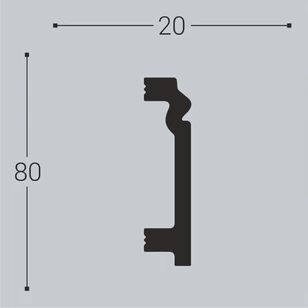 Плинтус напольный belldeco П3 80-20