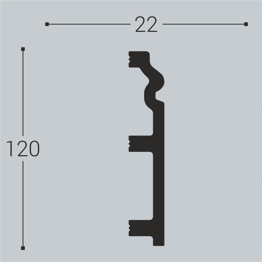 Отделка стен и потолка Плинтус напольный belldeco П5 120-22