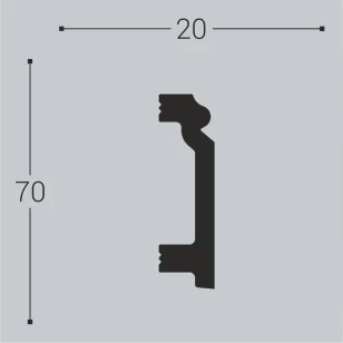 Плинтус напольный belldeco П7 70-20