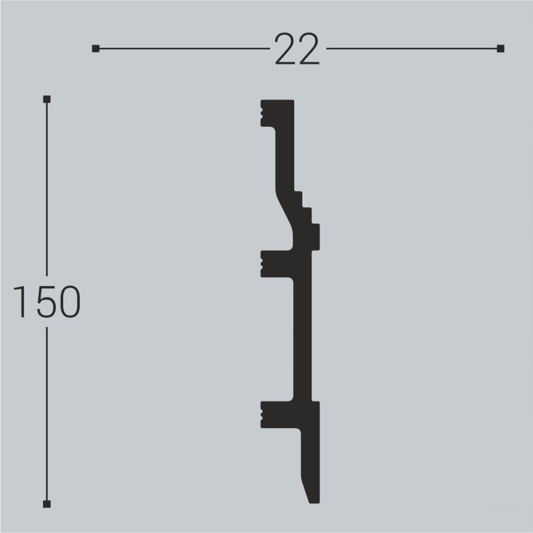 Отделка стен и потолка Плинтус напольный belldeco П8 150-22