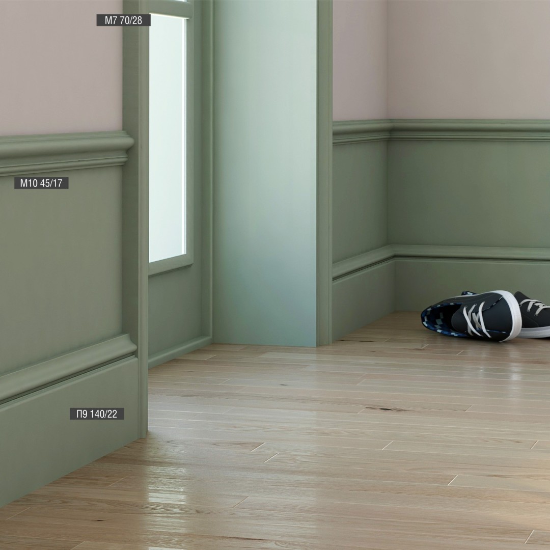 Отделка стен и потолка Плинтус напольный belldeco П9 140-22