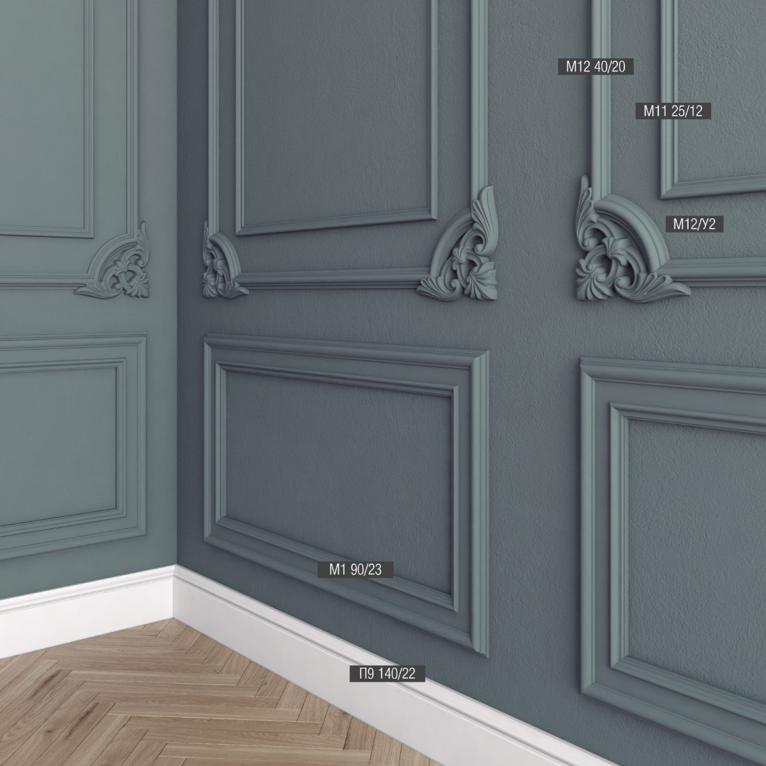 Отделка стен и потолка Плинтус напольный belldeco П9 140-22