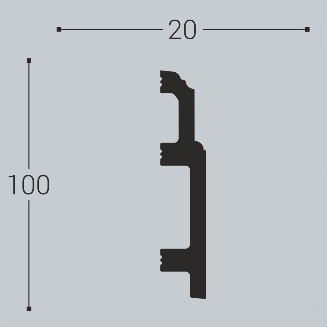 Отделка стен и потолка Плинтус напольный belldeco П10 100-20