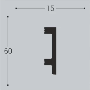 Плинтус напольный belldeco П15 60-15