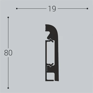 Плинтус напольный belldeco на монтажной планке П16 80-19