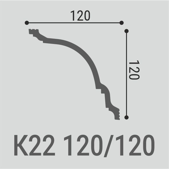 Отделка стен и потолка Потолочный карниз Bello Deco К22 120-120