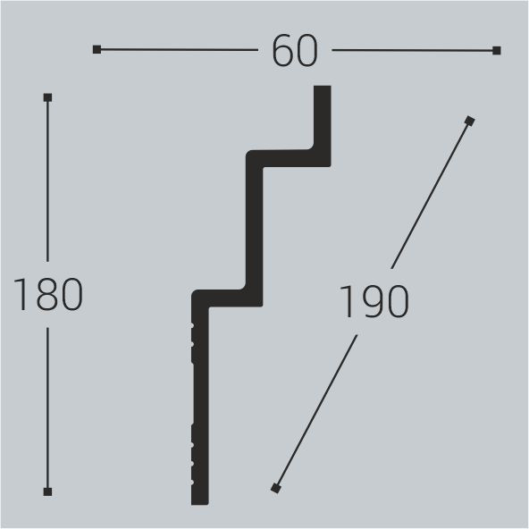 Отделка стен и потолка Потолочный карниз Bello Deco К24 180-60