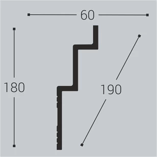 Потолочный карниз Bello Deco К24 180-60