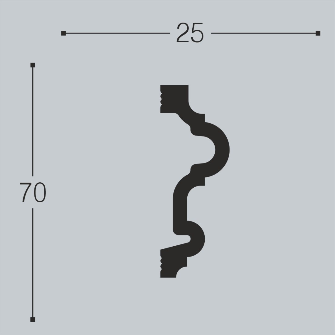 Отделка стен и потолка Настенный молдинг Bello Deco М24 70-25