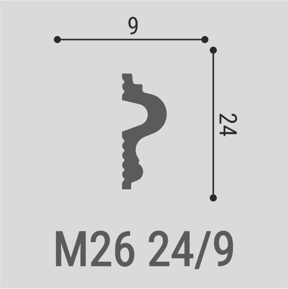 Отделка стен и потолка Настенный молдинг Bello Deco М26 24-9