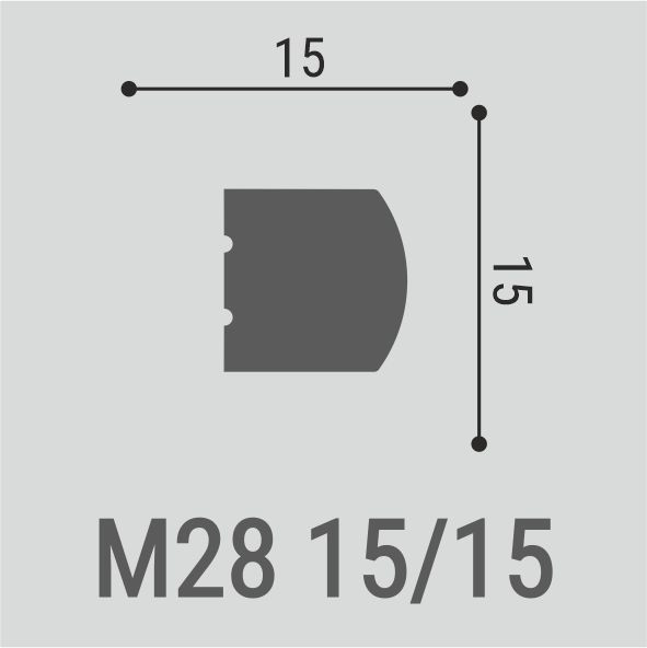 Отделка стен и потолка Настенный молдинг Bello Deco М28 15-15