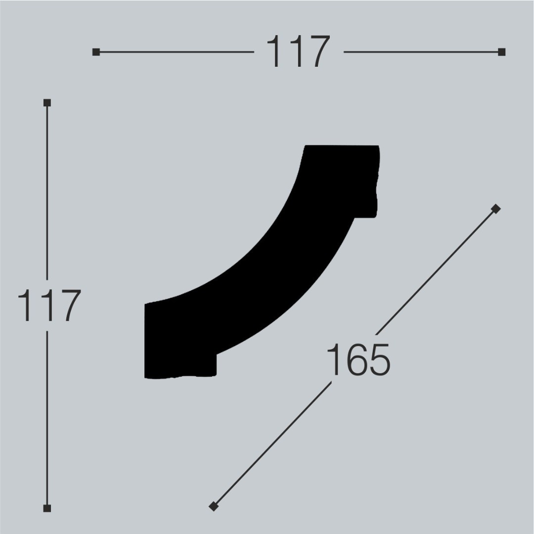 Отделка стен и потолка Угол к молдингу M15 Bello Deco М15У1