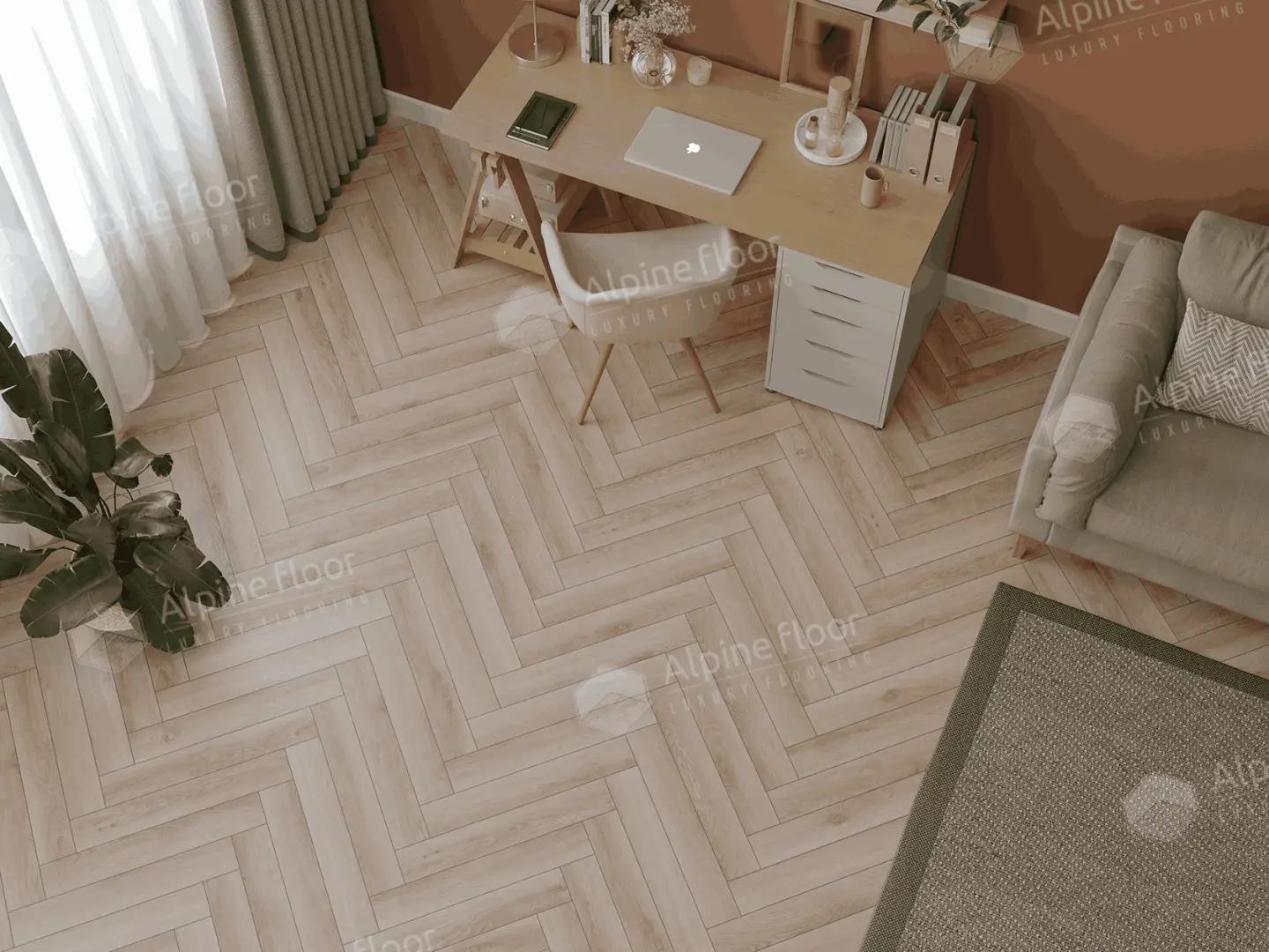 Ламинат Ламинат Alpine Floor Herringbone 8 Pro Дуб Берри LF102-13