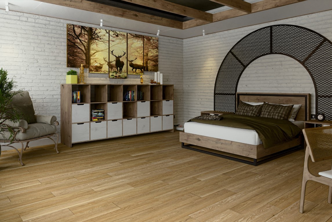 SPC Ламинат Кварцевый SPC ламинат DAMY FLOOR FAMILY DF03-F Дуб Медовый