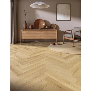 Каменно-полимерная плитка My Step Aqua Herringbone Cork EWH-7136